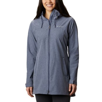 Columbia Miller Peak Long Softshell, Chamarras Azul Marino Para Mujer | 615897-CTG